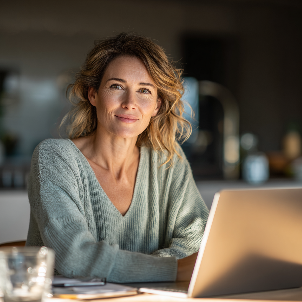 Woman having telehealth appointment