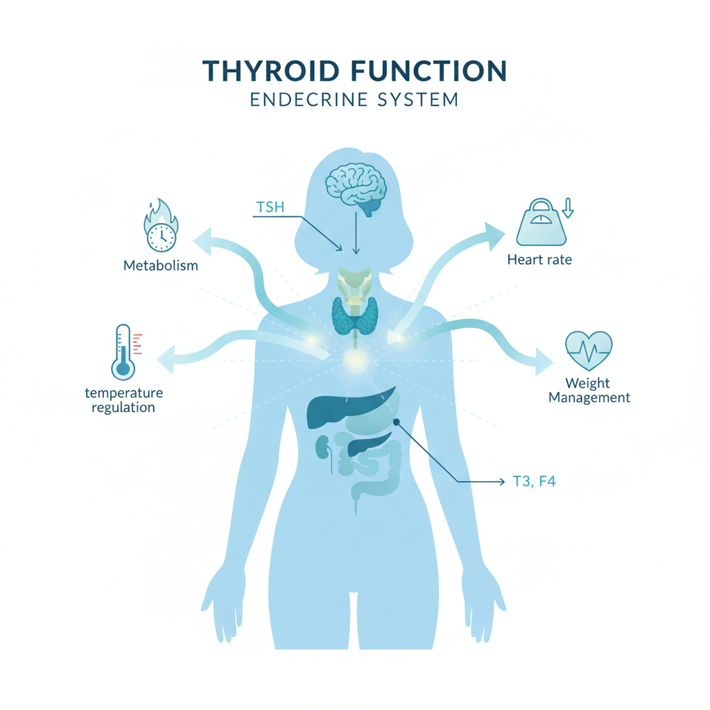 Thyroid function infographic