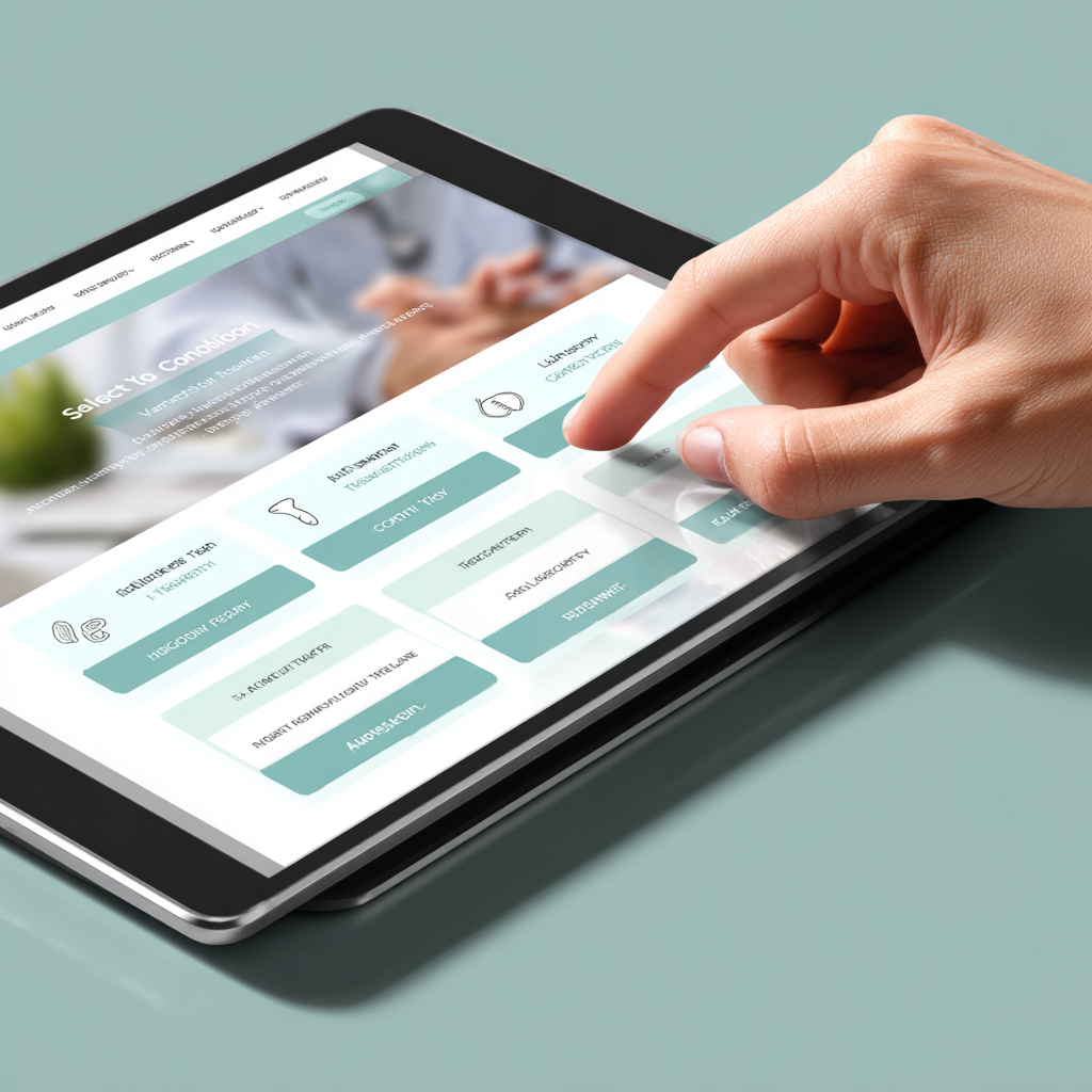 Illustration of selecting condition online