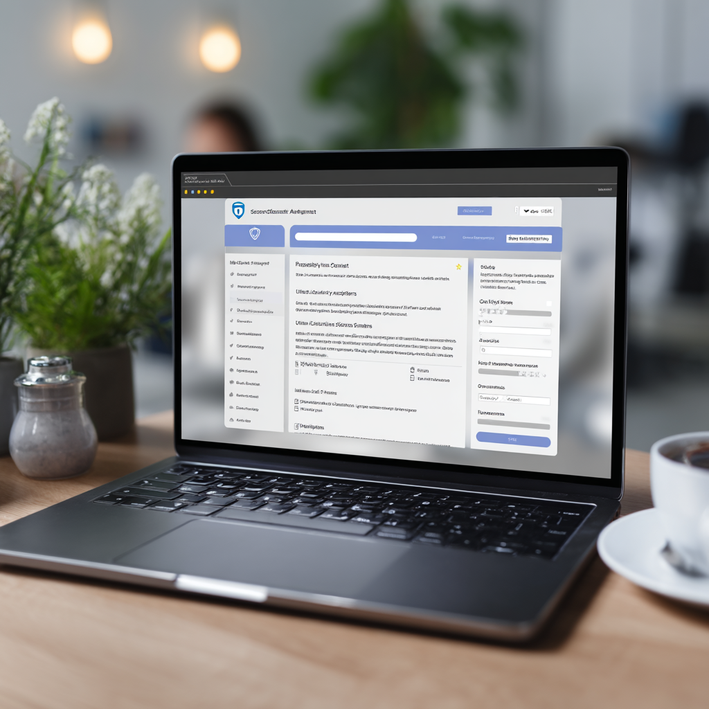 Illustration of filling secure online form
