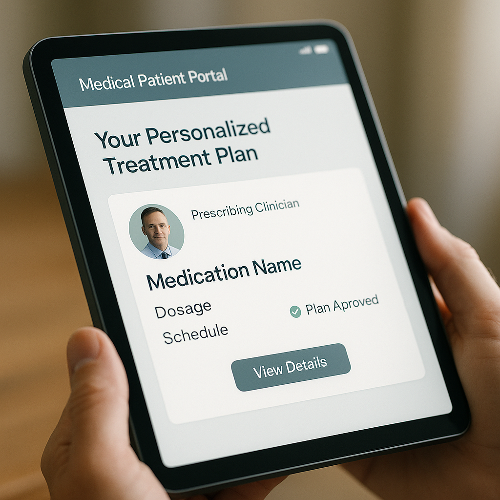 Illustration of receiving prescription plan