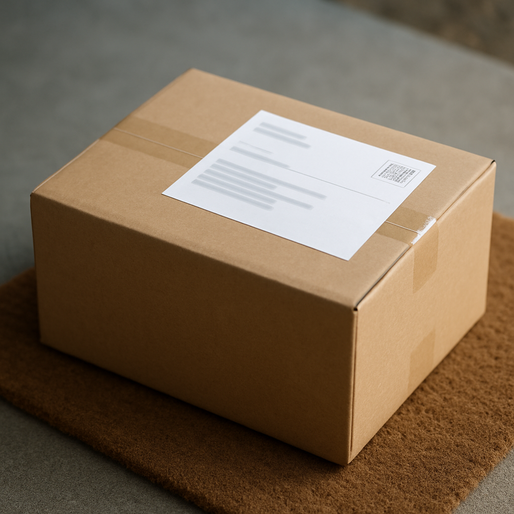 Illustration of discreet delivery package